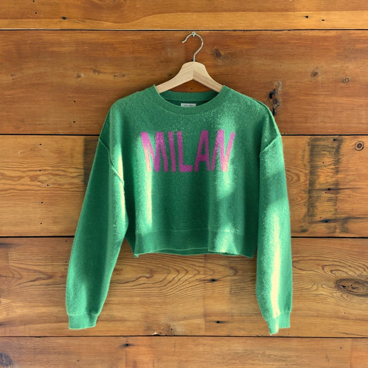 XS - Pilcro Anthropologie Green 100% Cashmere Milan Cropped Sweater 0703SC