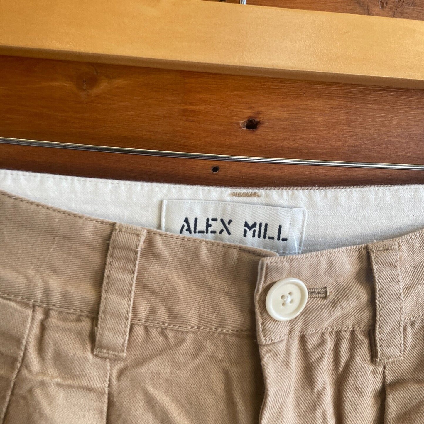 2 - Alex Mill $165 Vintage Khaki Twill Double Pleated High Waisted Pants 0611AJ