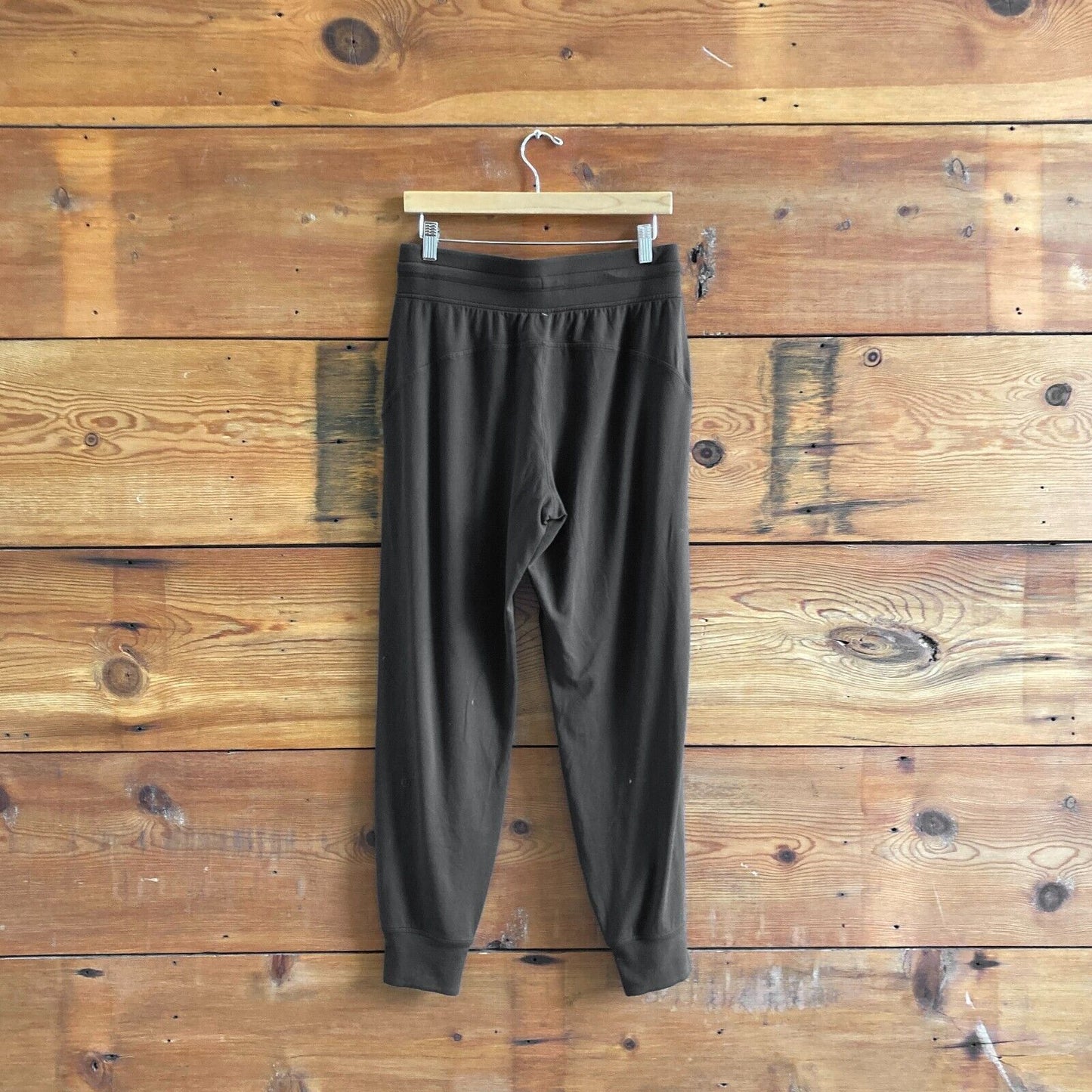 8 - Lululemon Black Drawstring Waist Soft Jersey Knit Joggers Pants 4427SC