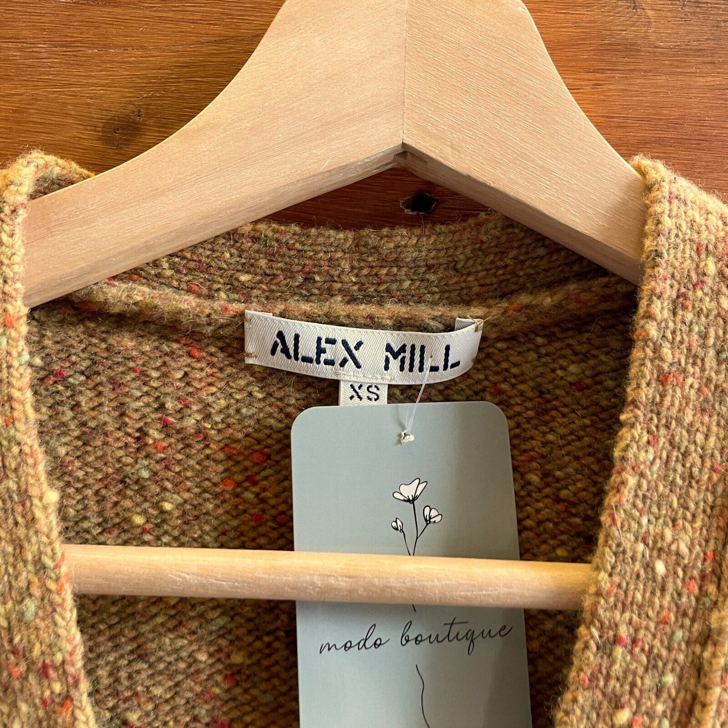 XS - Alex Mill Speckled Mustard Yellow Alpaca Wool Francis Sweater Vest 0124KG