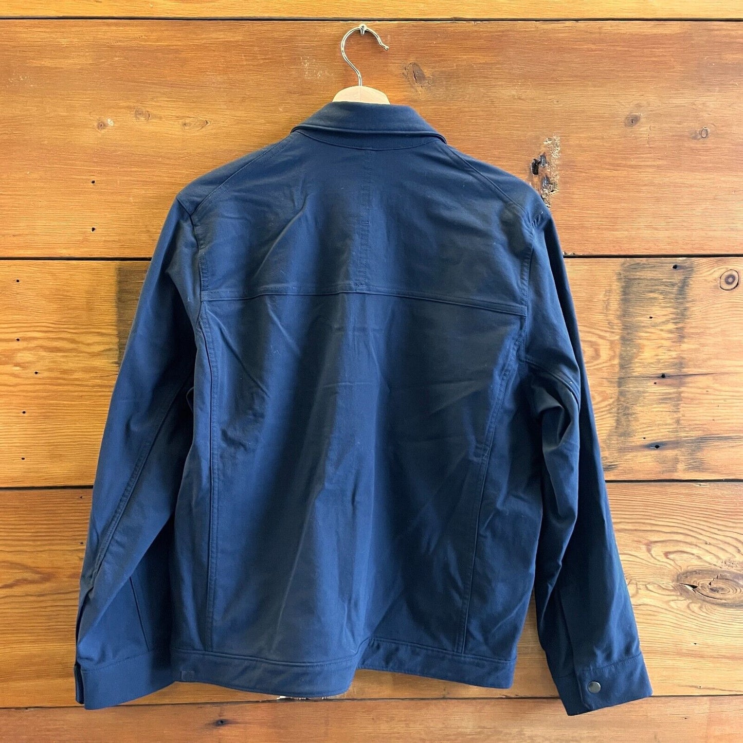 XS - Lululemon $119 Mens Navy Blue Twill Utility Button Up Jacket 0721DK