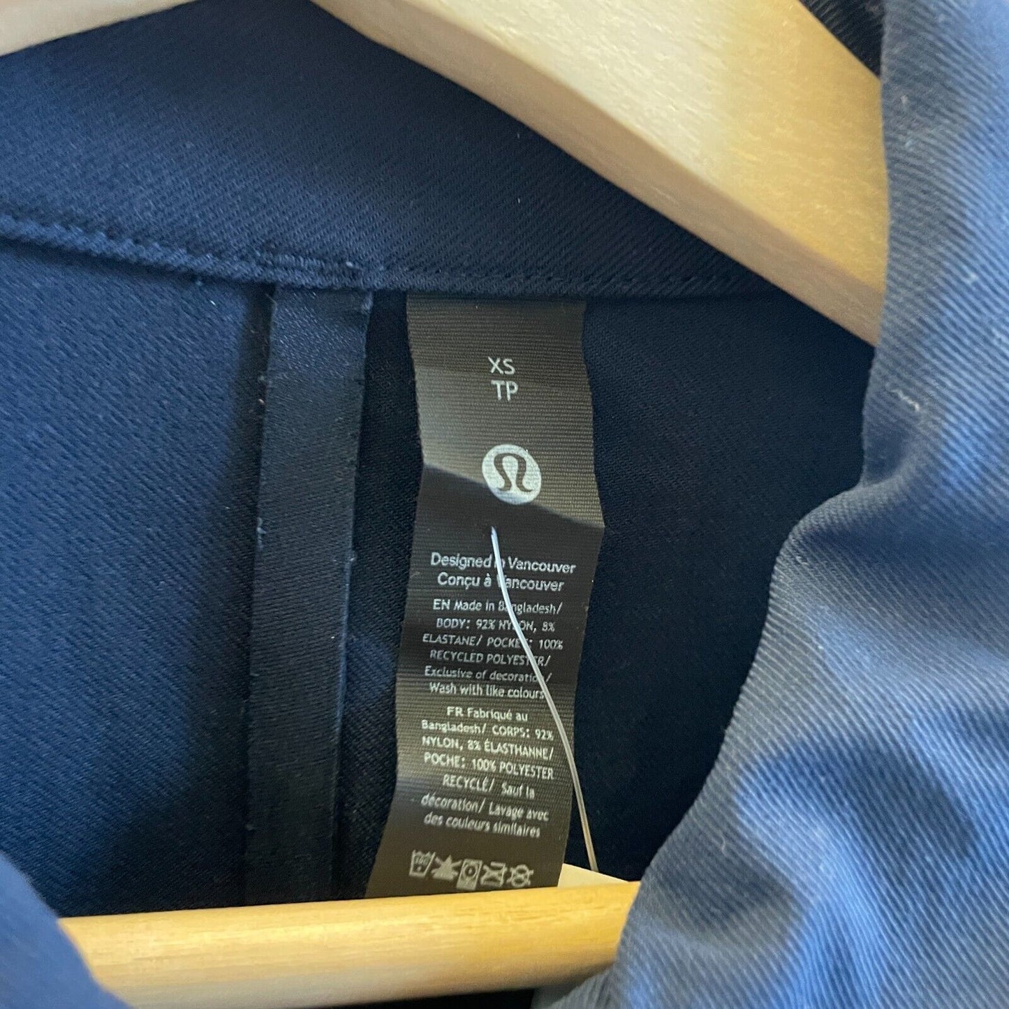 XS - Lululemon $119 Mens Navy Blue Twill Utility Button Up Jacket 0721DK