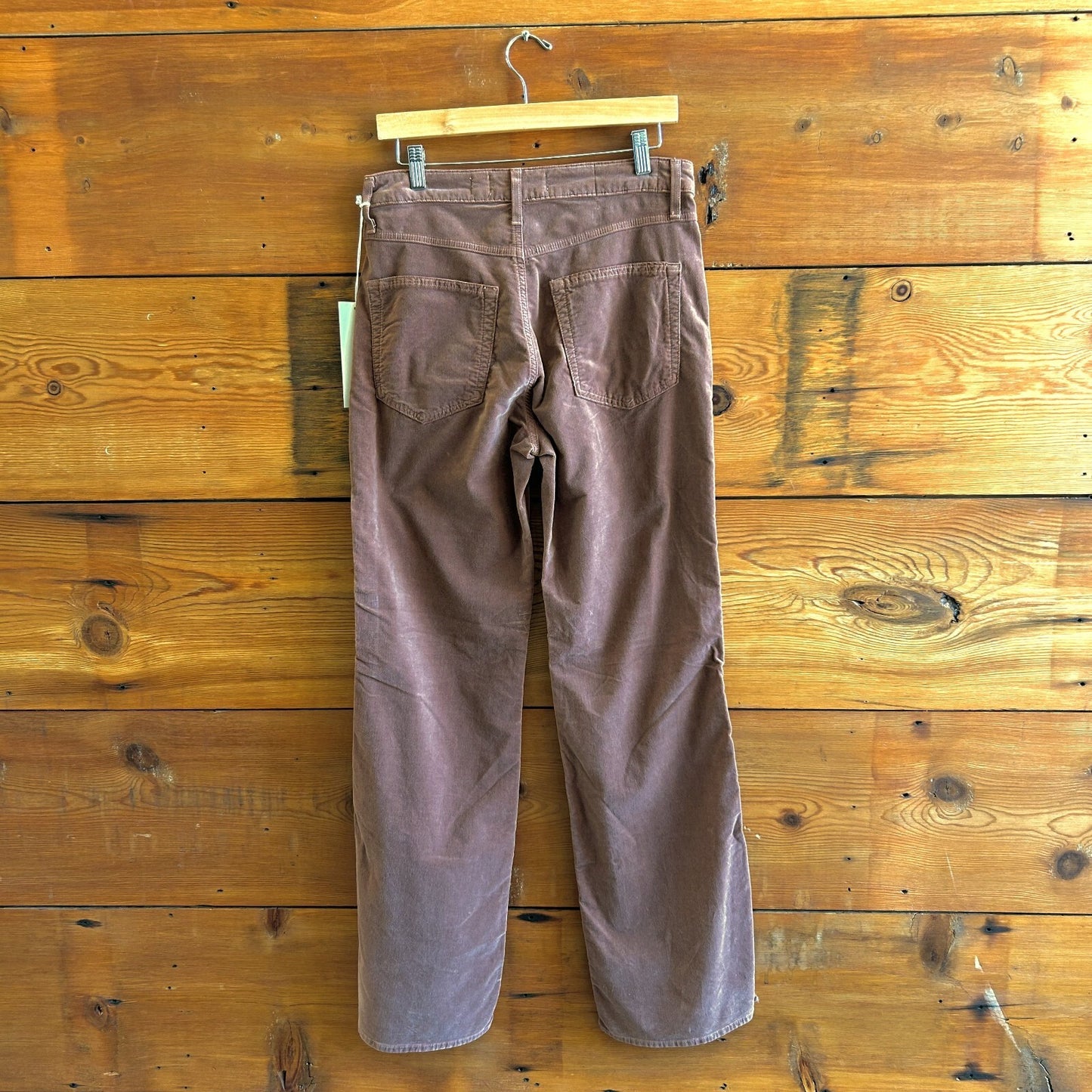 29 - AMO Rust Brown NEW Liz Split Flare High Rise Slim Pants 4427SC