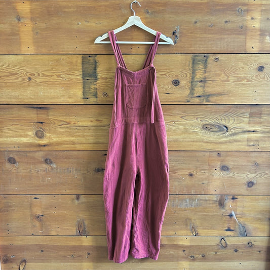 2 / M - The Great Cranberry Loose Fit 100% Gauze Cotton Overalls Outfit 0721DK