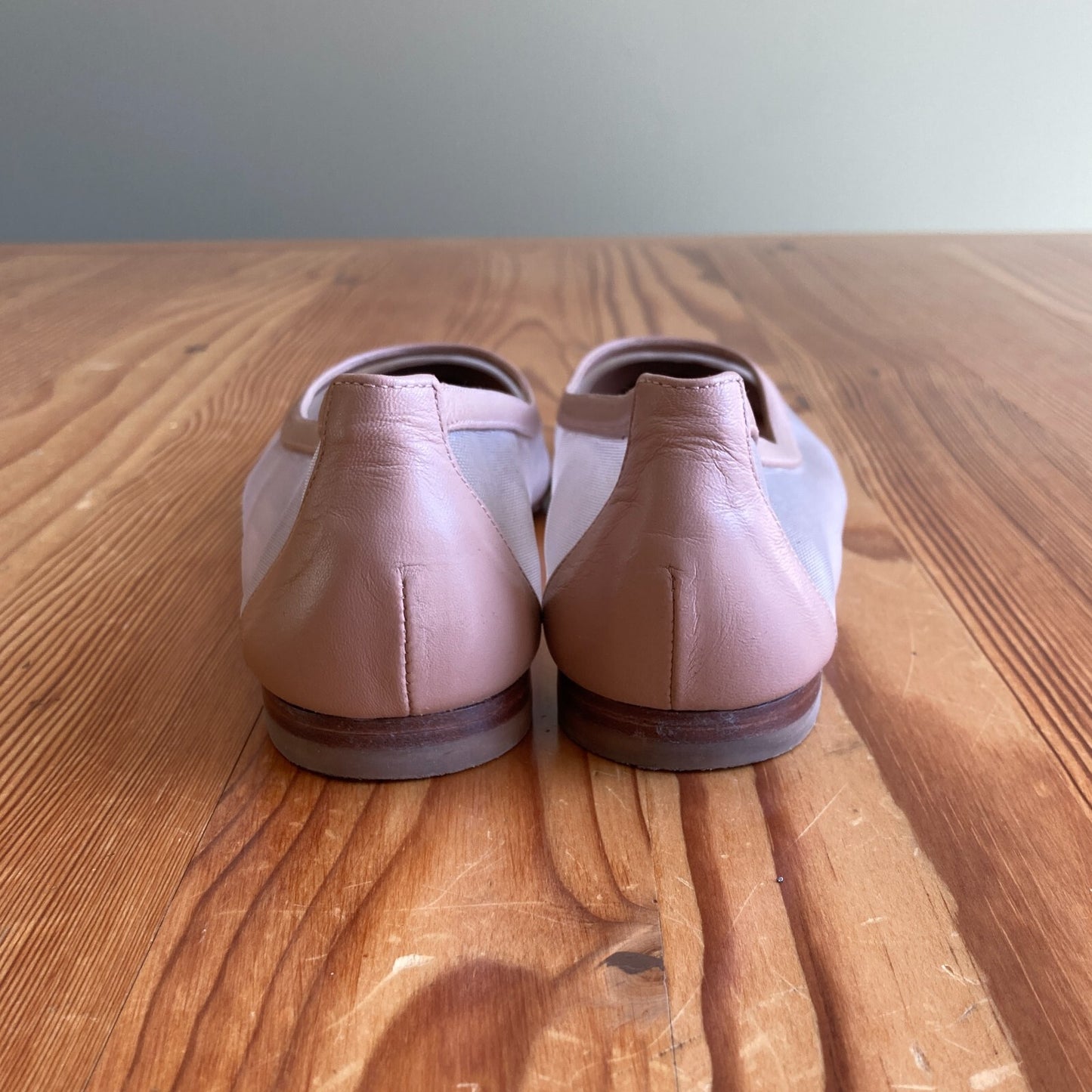 36 / 6 - Margaux $275 Rose Nude Mesh The Pointe Flats Shoes 0916VB