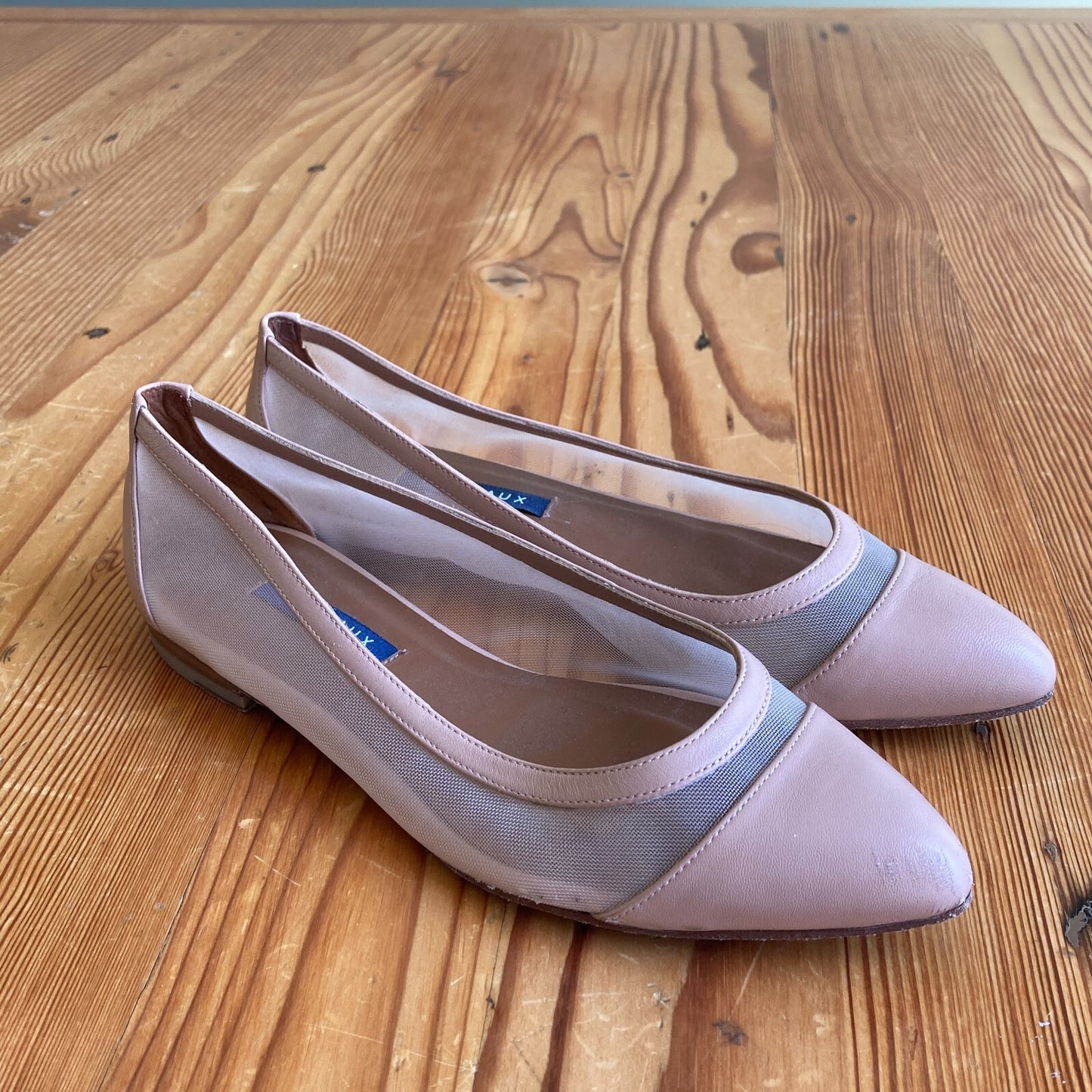 36 / 6 - Margaux $275 Rose Nude Mesh The Pointe Flats Shoes 0916VB