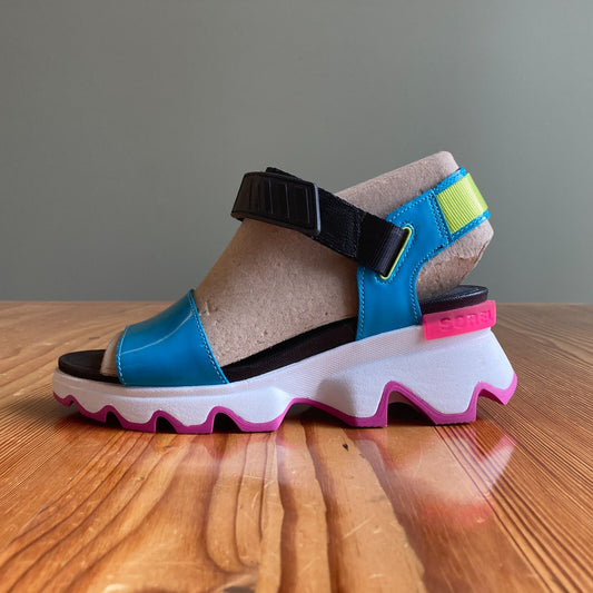 6.5 - Sorel Colorblock Kinetic Y-Strap Impact Slingback Sandals Shoes 0411SP