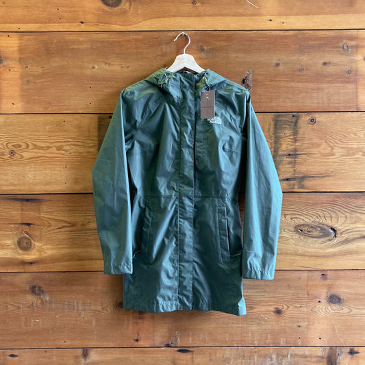 XS - The North Face Womens Green Zip Up Hooded Rain Jacket Coat 0411SP