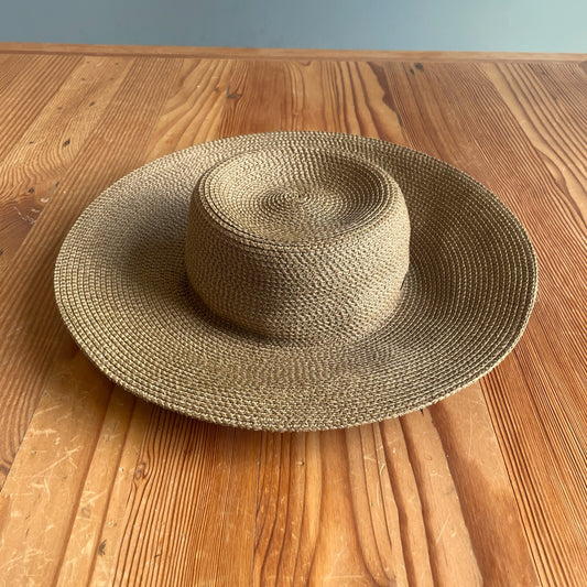 ERIC JAVITS Tan Hampton Sun Hat Straw Packable Wide Brim 50+UPF 0507KL