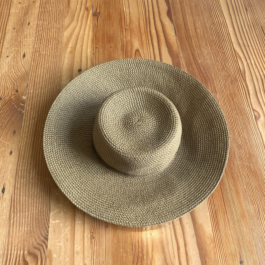 ERIC JAVITS Tan Hampton Sun Hat Straw Packable Wide Brim 50+UPF 0507KL