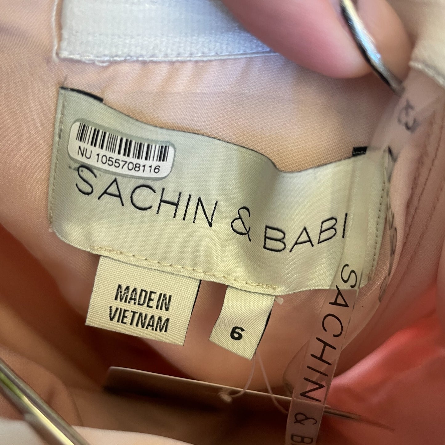 6 - Sachin + Babi Anthropologie Strapless Rose Nora Notch Neck Dress NEW 0628AC