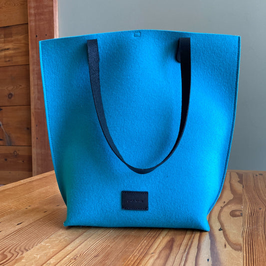 Graf Lantz Vibrant Teal Hana Merino Wool Tote Shoulder Bag Purse 0504LR