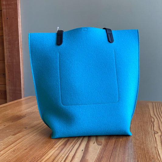Graf Lantz Vibrant Teal Hana Merino Wool Tote Shoulder Bag Purse 0504LR