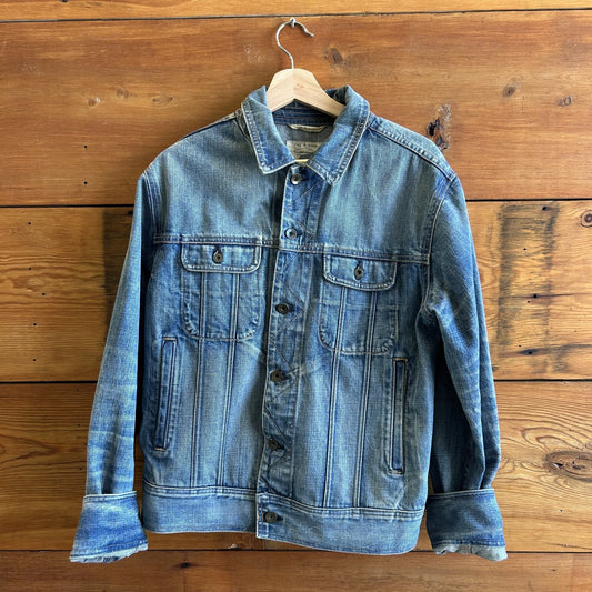 M - Rag & Bone Oversized Boyfriend Fit Classic Denim Jean Trucker Jacket 0507GG