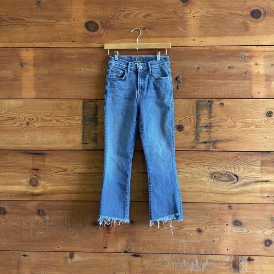 25 - Lil' Mother Work Hard Play Hard Insider Crop Step Fray Jeans 0703SC