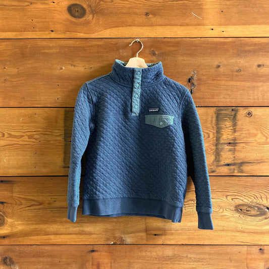 XS - Patagonia Blue Organic Cotton Quilt Snap-T Pullover Sweatshirt 0206SB