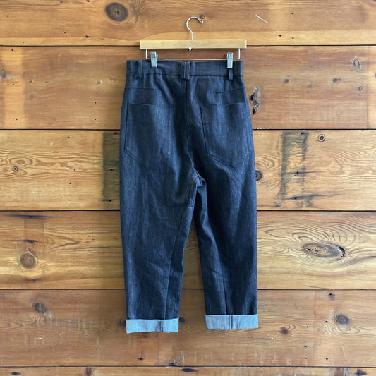 S - Locker Room $179 Dark Wash Denim Mid-Rise Relaxed Womens Jeans 0516VL