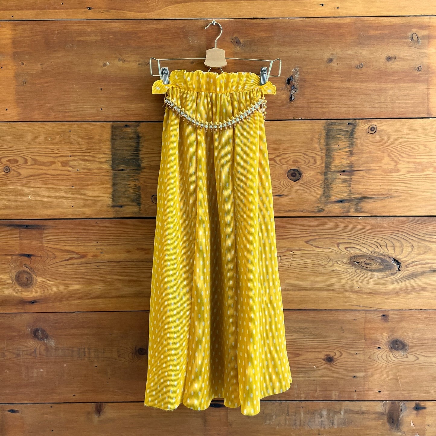 0 - Zimmerman $495 Yellow Polka Dot Pleated Midi Length Skirt NEW 0716MD
