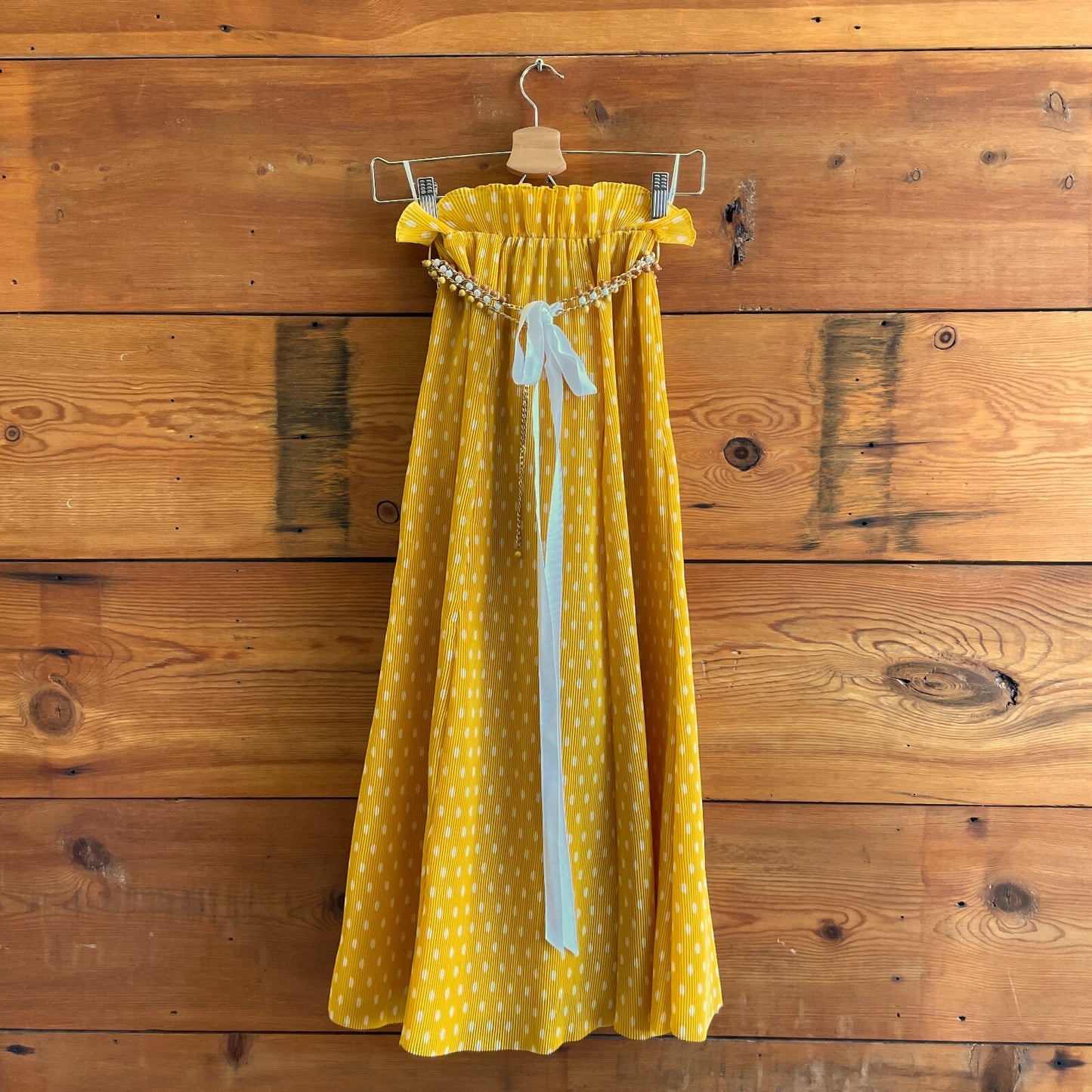 0 - Zimmerman $495 Yellow Polka Dot Pleated Midi Length Skirt NEW 0716MD