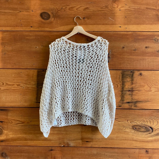 XS - Gossip $640 Ivory Loose Knit Seneca Pullover Sweater NEW 4427SC