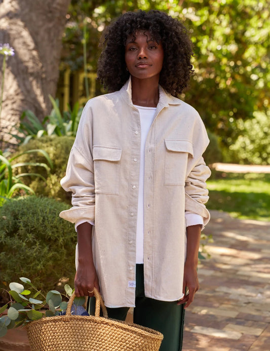 XS / S - Frank & Eileen Mcloughlin Natural Oversized Canvas Shirt Jacket 1114LH