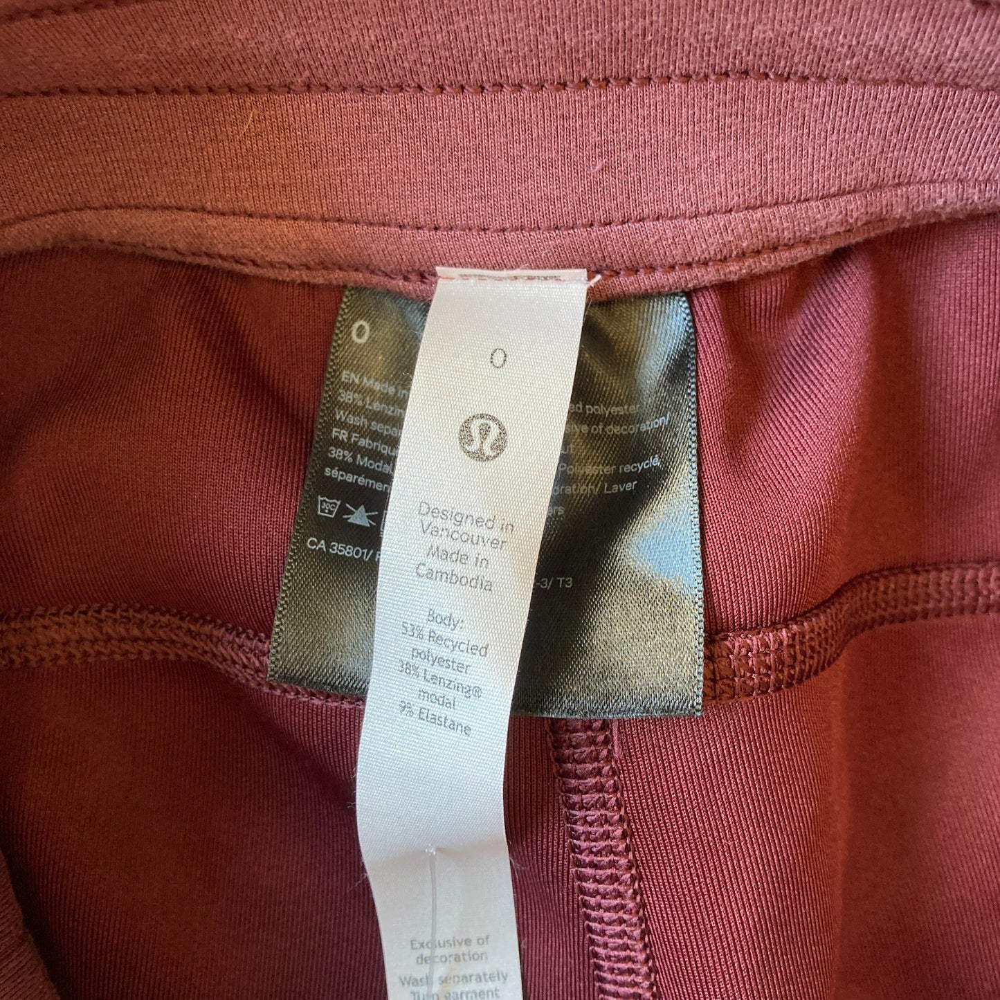 0 / XS - Lululemon Mauve Softstreme High-Rise Straight Leg Crop Pants 1209BM