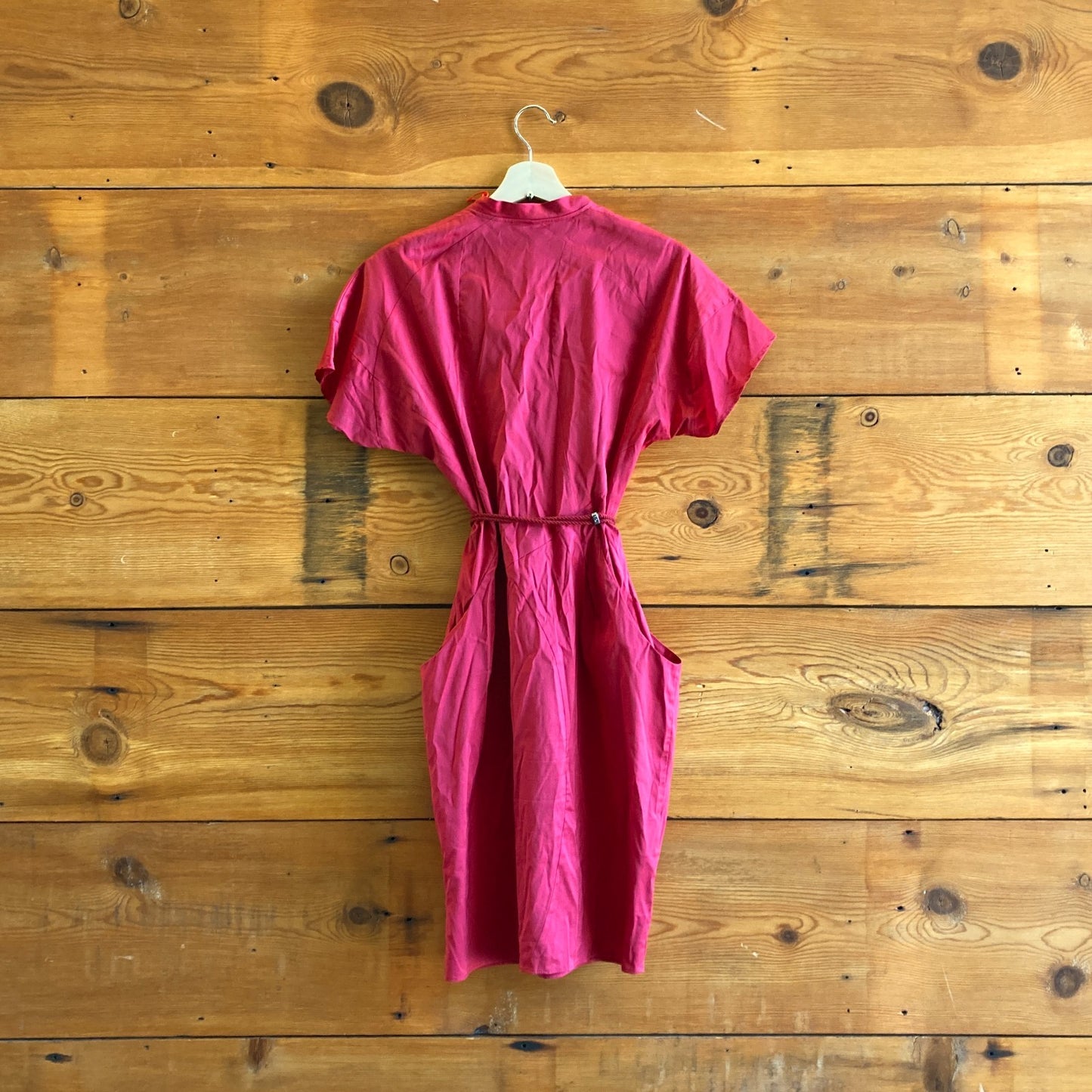 4 - Boss Hugo Boss Cotton Blend Tie Waist Short Sleeve Wrap Dress 0521MD