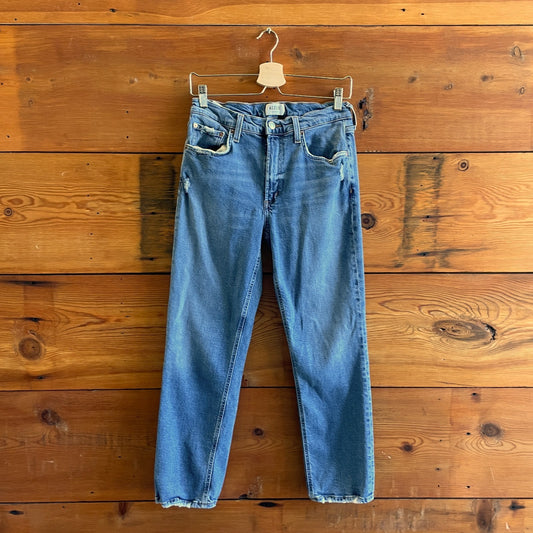 27 - AGoldE Kye Mid Rise Straight Slouchy Crop Organic Stretch Jeans 0507KL