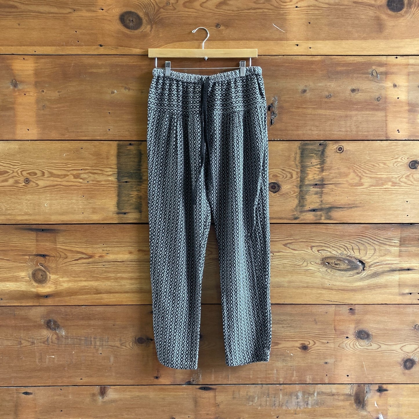 S - Ace & Jig Black & White Patterned Drawstring Waist Soft Pants 0627LH
