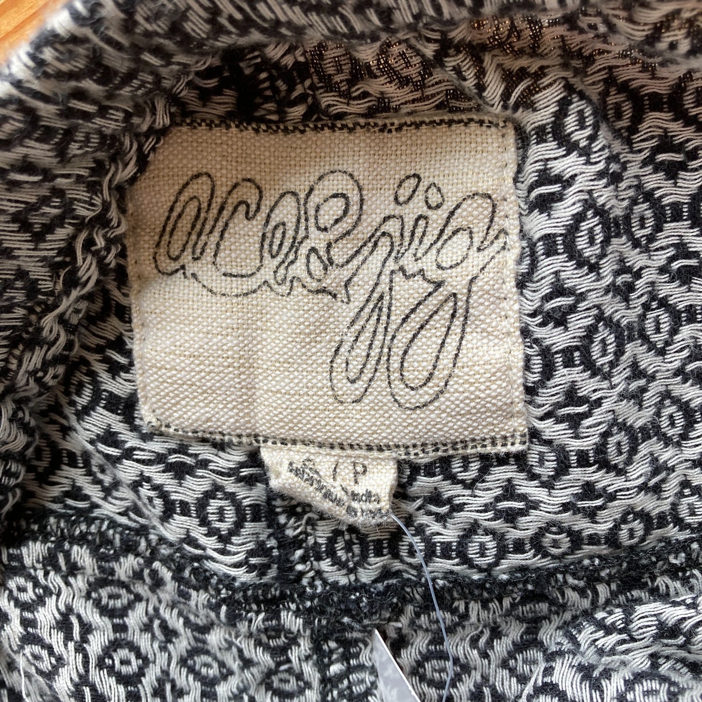 S - Ace & Jig Black & White Patterned Drawstring Waist Soft Pants 0627LH
