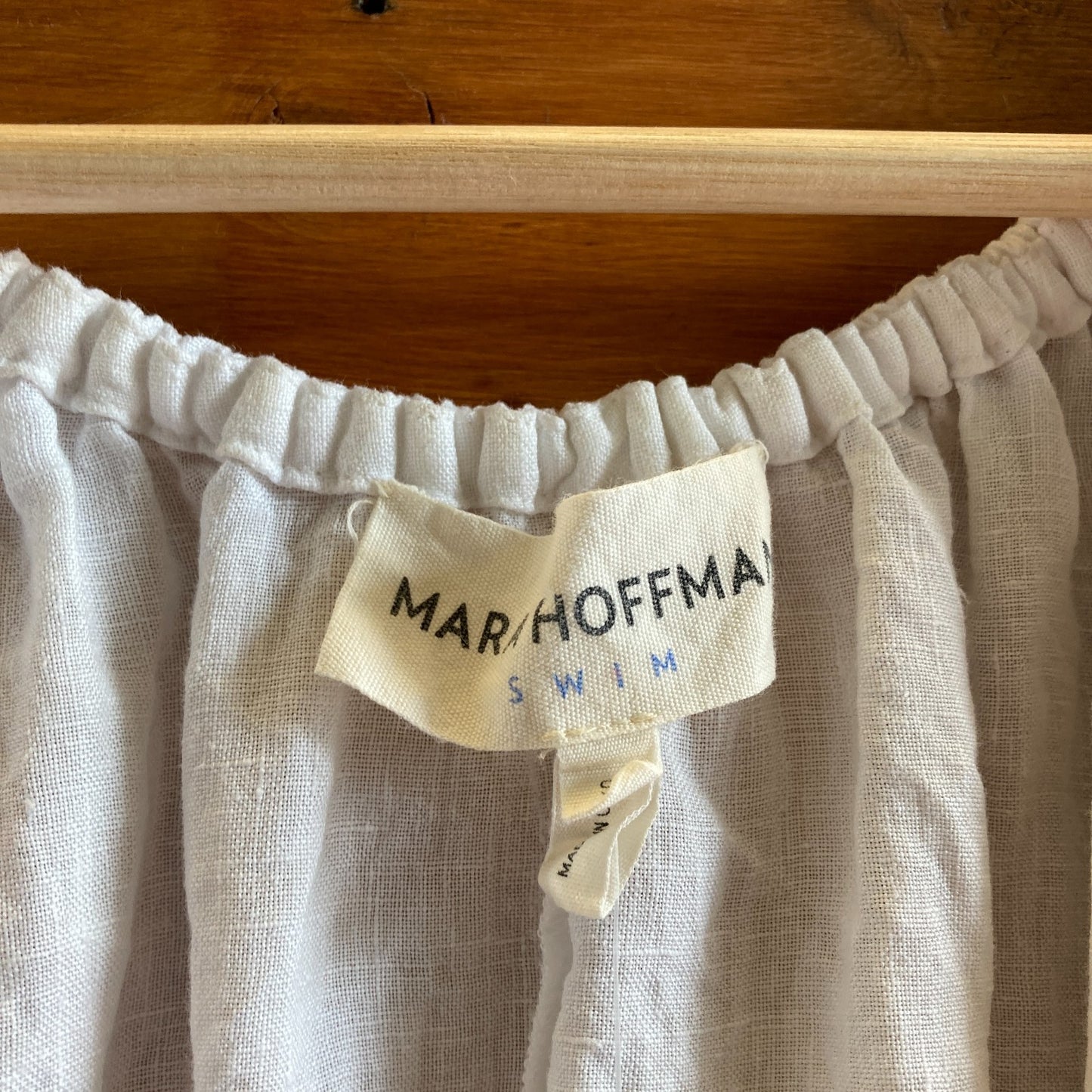S - Mara Hoffman Swim $370 White Organic Linen Fila Wrap Maxi  Dress 0605MH