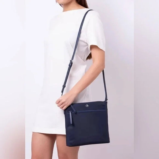 Kate Spade Black Nylon Skinny Strap Jae Shoulder Bag Crossbody Purse 0701JB