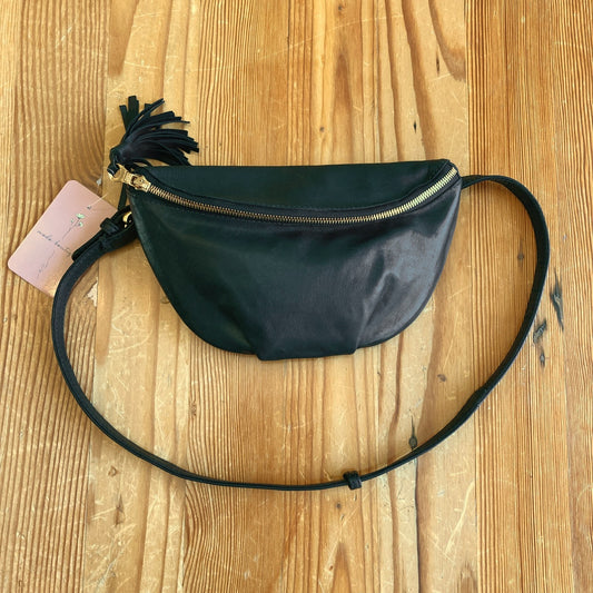 Parker Clay Black Leather Sodo Belt Bag Fanny Pack 0206SB