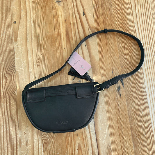 Parker Clay Black Leather Sodo Belt Bag Fanny Pack 0206SB