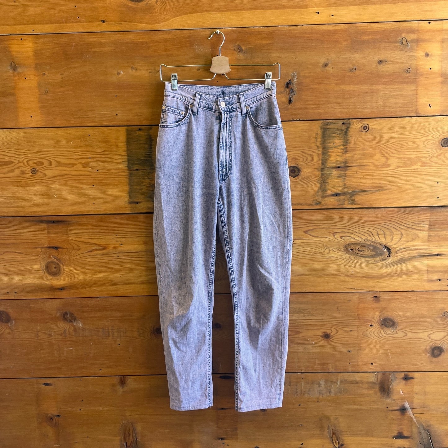 27 - Snacks from Mother Pink Acid Wash High Waisted Twizzy Skimp Jeans 0927LL