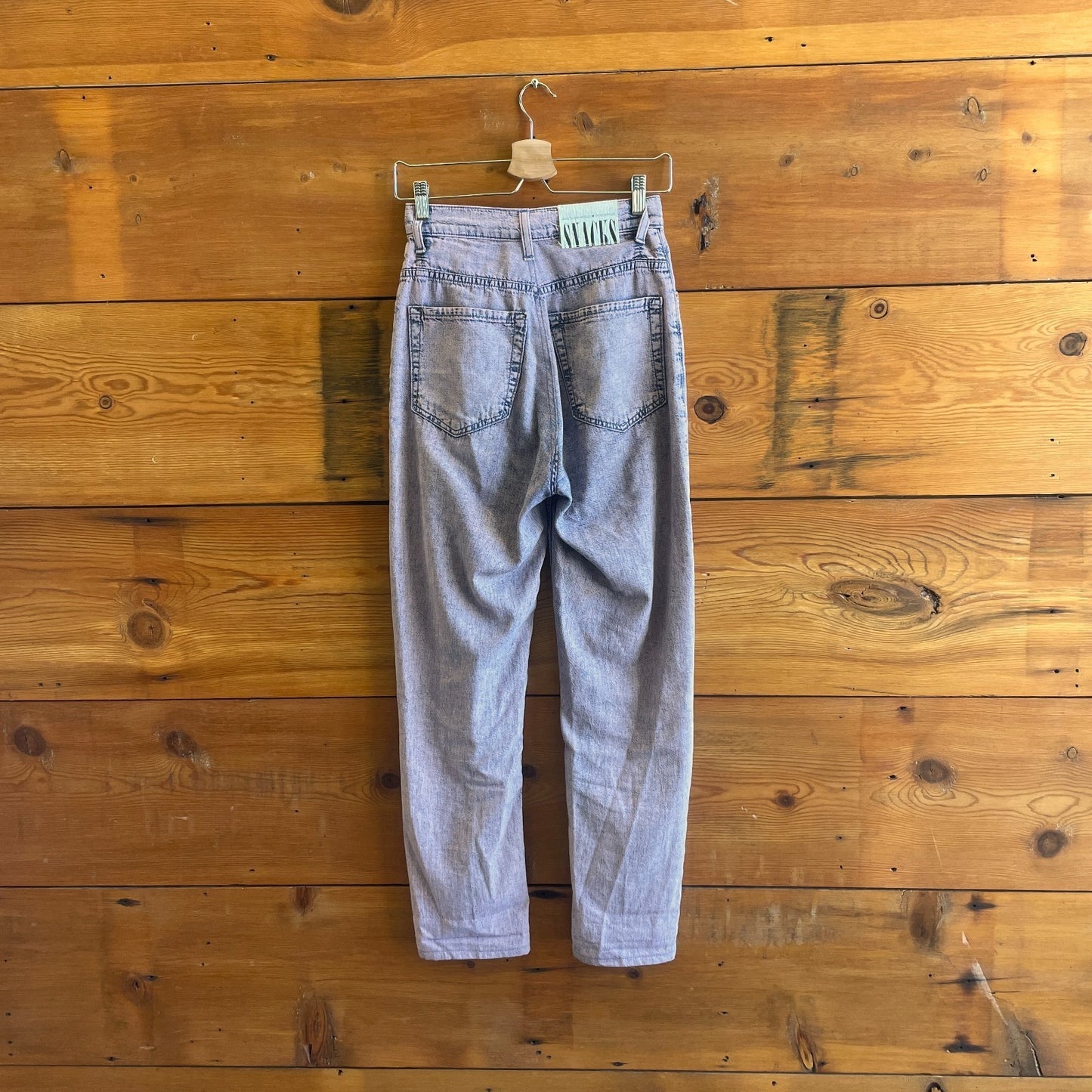 27 - Snacks from Mother Pink Acid Wash High Waisted Twizzy Skimp Jeans 0927LL