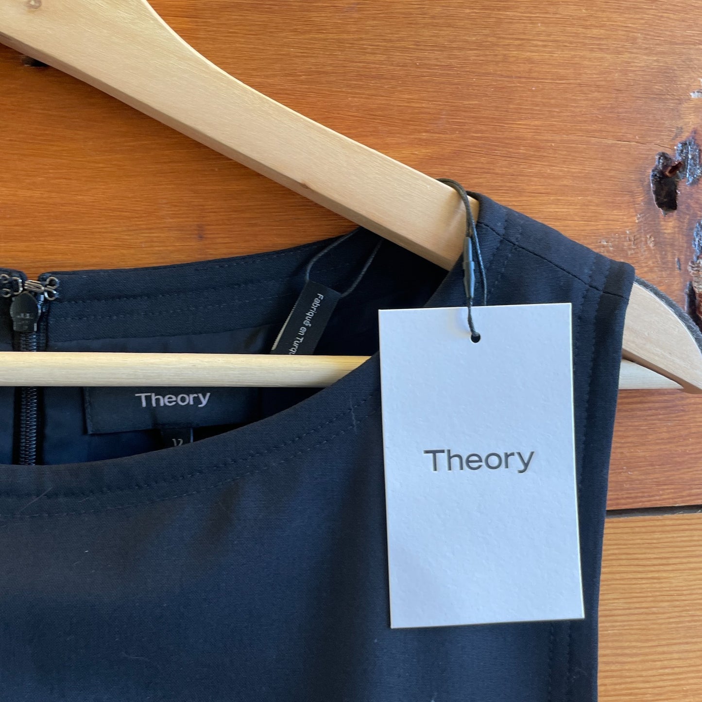 12 - Theory $345 Black Sleeveless Risbana Traceable Wool Dress NEW 0708EK