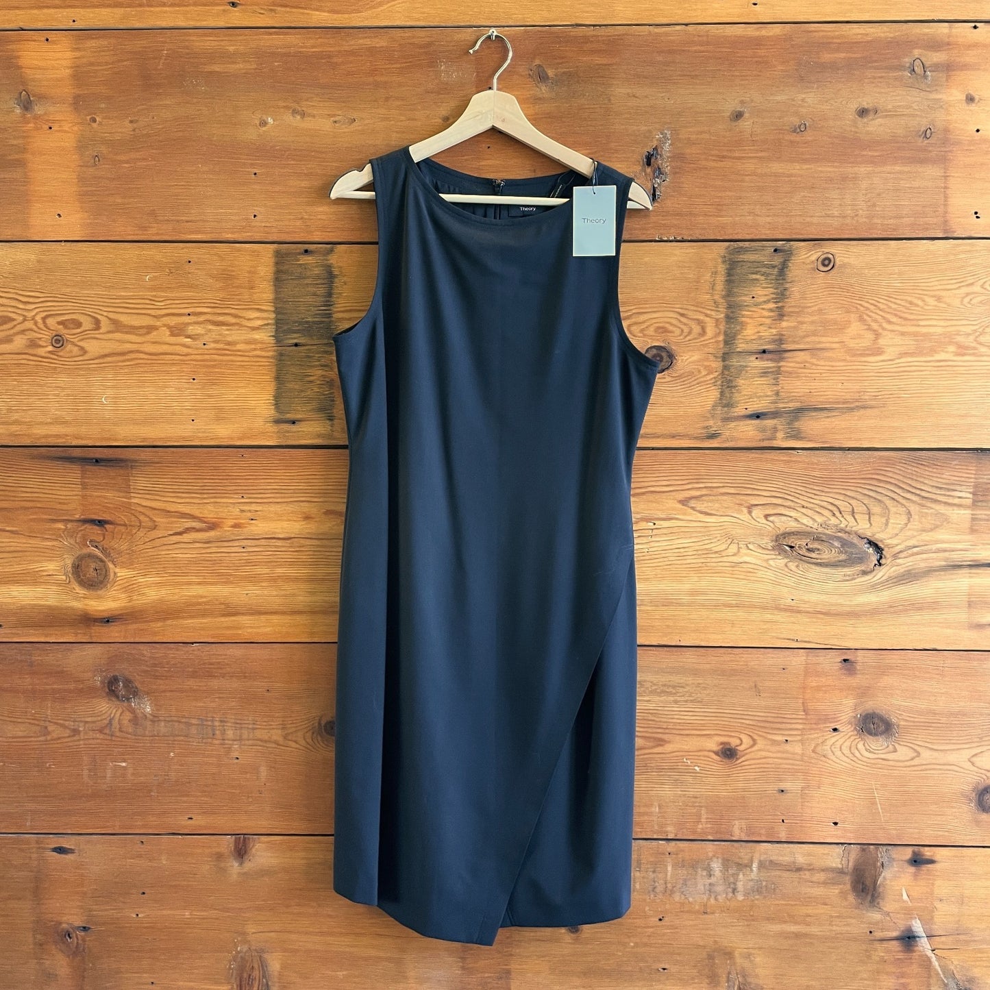 12 - Theory $345 Black Sleeveless Risbana Traceable Wool Dress NEW 0708EK