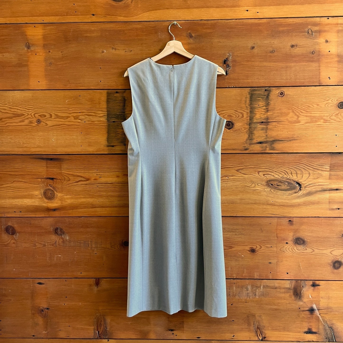 12 - Theory $345 Light Gray Sleeveless Eano W Traceable Wool Dress NEW 0708EK