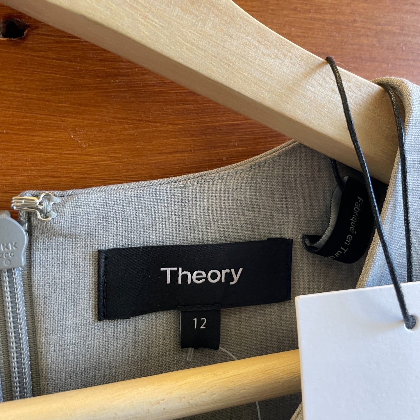 12 - Theory $345 Light Gray Sleeveless Eano W Traceable Wool Dress NEW 0708EK