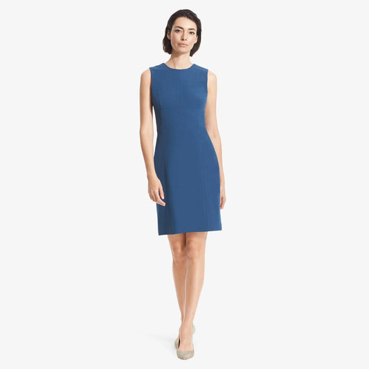 12 - MM Lafleur $265 Pacific Blue Sleeveless Shirley Dress NEW 0708EK