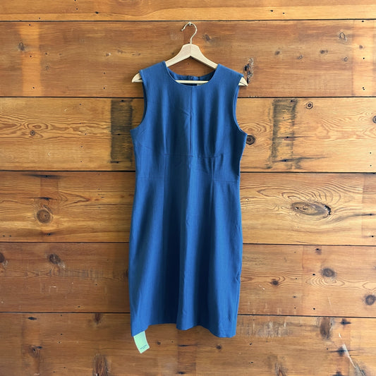 12 - MM Lafleur $265 Pacific Blue Sleeveless Shirley Dress NEW 0708EK
