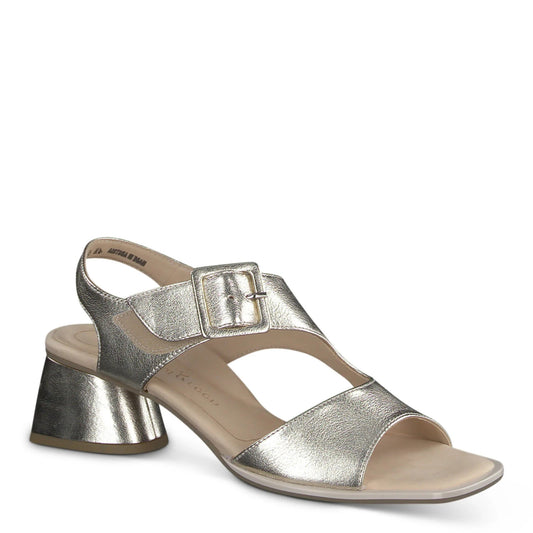 7 - Paul Green $398 Metallic Nappa Leather Tanya Sandals NEW w/ Box 0204AB