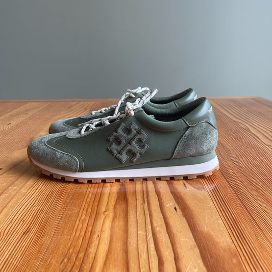 10 - Tory Burch Green Low Top Lace Up Lightweight Training Sneakers Shoes 0206BS