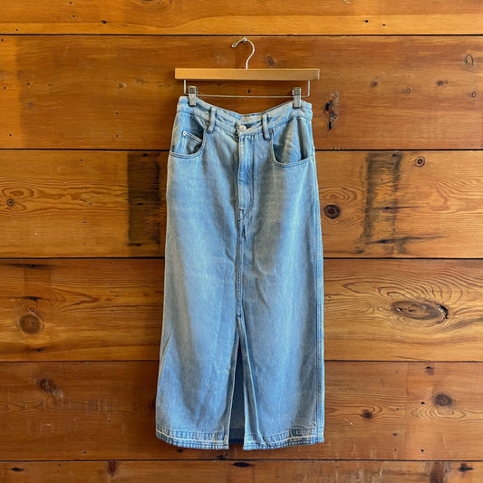 36 / S - Isabel Marant Etoile $360 Denim Tilauria Midi Length Jean Skirt 0927EK