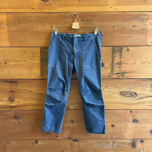8 - Nili Lotan Navy Blue Cropped Tapered Leg Trouser Pants 0706AV