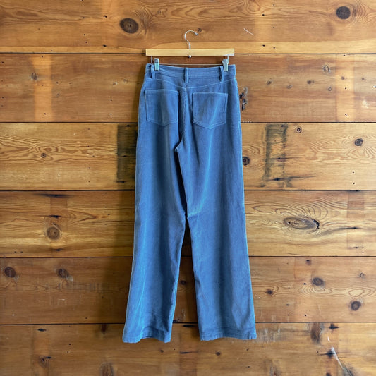 36 / 4 US - Sezane Sky Blue Soft Corduroy High Waisted Wide Leg Pants 0215LM