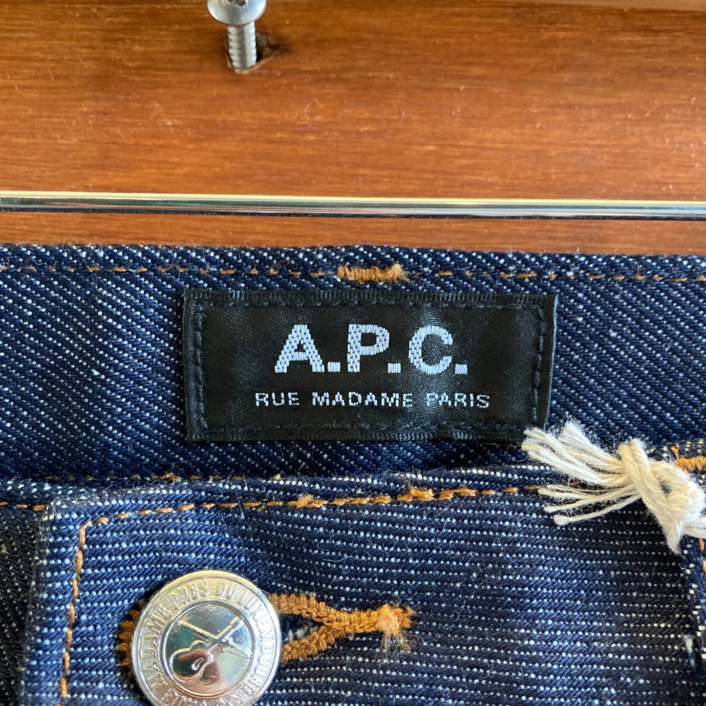 40 / L - A.P.C. Dark Wash Structured Cotton Denim Mini Skirt NEW NWT 1228SP