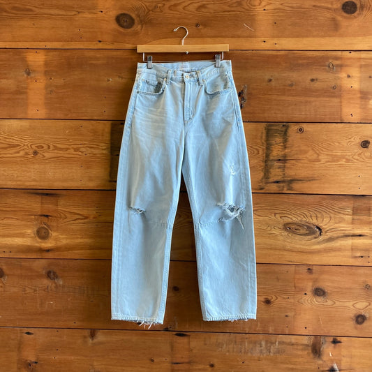 25 - Citizens $258 Light Wash Distressed Barrel Leg Miro Jeans 0703SC