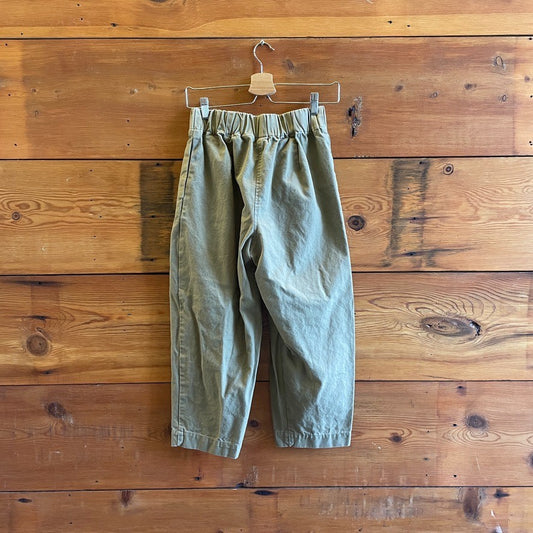 S - Elizabeth Suzanne $208 Olive Green Stretch Waist Andy Trouser Pants 0913ST